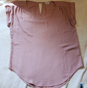 Dusty pink semi sheer blouse